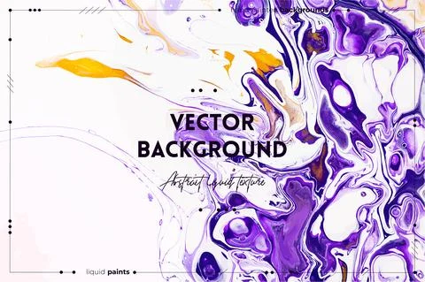 Fluid art texture. Abstract backdrop with iridescent paint effect. Liquid Ilustração Stock