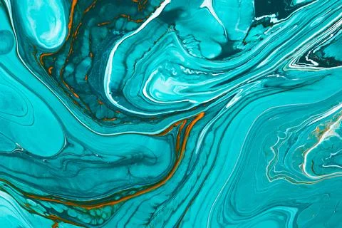 Fluid art texture. Abstract backdrop with swirling paint effect. Liquid acrylic Ilustração Stock