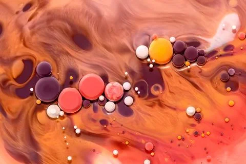 Fluid art texture. Abstract background with swirling paint effect. Liquid Ilustração Stock