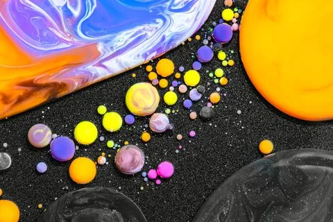 Fluid art texture. Backdrop with abstract mixing paint effect. Liquid acrylic Ilustração Stock