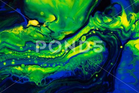 Fluid art texture. Backdrop with abstract mixing paint effect. Liquid acrylic Stock Photos