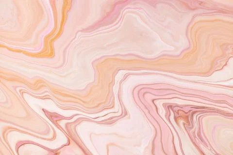 Fluid art texture. Background with abstract iridescent paint effect. Liquid Ilustração Stock