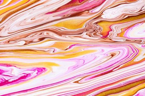 Fluid art texture. Background with abstract mixing paint effect. Liquid acrylic Stock Illustration
