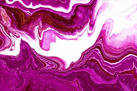 Fluid art texture. Background with abstract mixing paint effect. Liquid acrylic Ilustração Stock