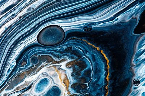 Fluid art texture. Background with abstract iridescent paint effect. Liquid Ilustração Stock