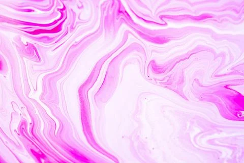 Fluid art texture. Closeup abstract pink, white and grey colors mixing of acr Stock Photos