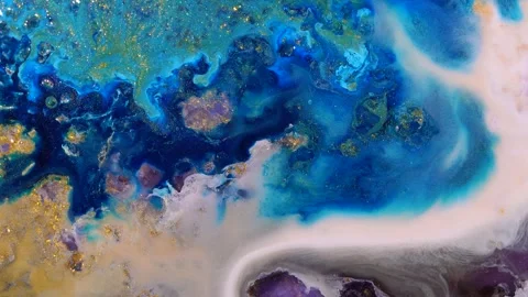A fluid artistic background and a cosmic vortex Stock Footage 345504971