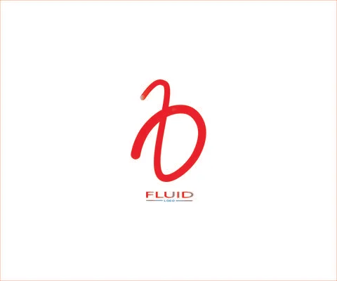 Fluid b Design Vector Logo Template Ilustración de archivo