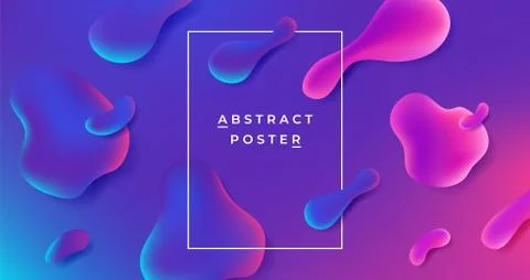 Fluid background. Abstract gradient shape, futuristic geometric liquid graphic 스톡 일러스트