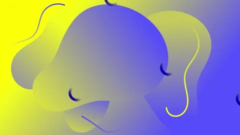 Fluid background animation in the middle of blue and yellow gradient color Stock Footage 313418110