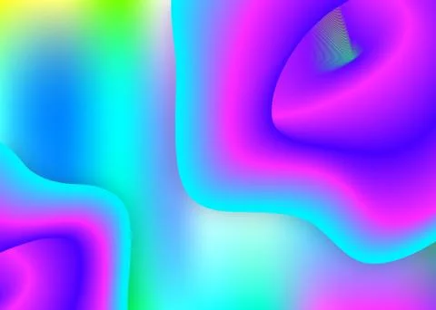Fluid background with liquid dynamic elements and shapes. Stock Illustration