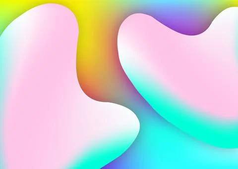 Fluid background with liquid dynamic elements and shapes. Ilustración de archivo