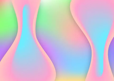 Fluid background with liquid dynamic elements and shapes. Illustrazione stock