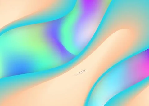 Fluid background with liquid dynamic elements and shapes. Stock Illustration