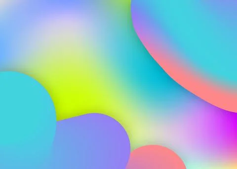 Fluid background with liquid dynamic elements and shapes. Stock Illustration
