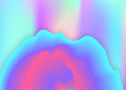 Fluid background with liquid dynamic elements and shapes. Stock Illustration