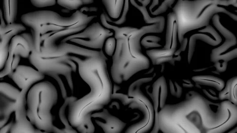 Fluid black and gray forms creating swirling abstract art Stock Footage 301412021