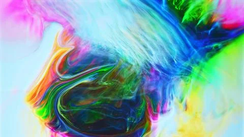 Fluid blend of bright hues creating an abstract artistic pattern Illustrazione stock