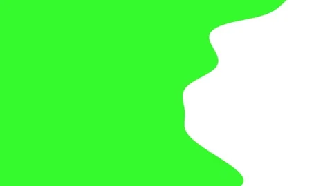Fluid blob transition mask animation with green and blue waves on a white Stock Footage 334930994