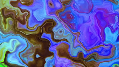 Fluid Blue And Brown Marble Abstract Background Stock Footage 337004476