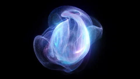 Fluid blue and indigo plasma nebula with swirling ethereal particles. Stock Footage 336225777