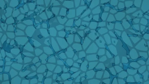 Fluid blue cellular patterns ripple across a gradient background Vídeo Stock 330060103