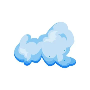 Fluid blue ink cloud illustration dispersing in water Illustrazione stock