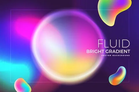Fluid bright gradient background Stock Illustration