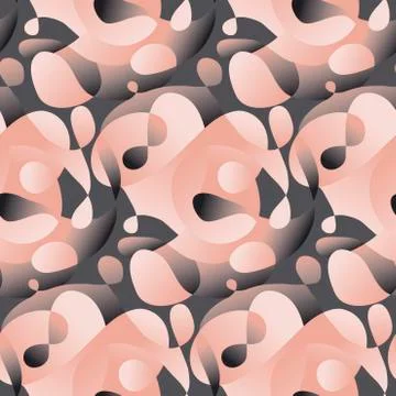 Fluid bubbles vector seamless pattern Illustrazione stock