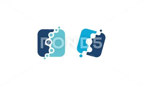 Fluid Chiropractic Template Set Stock Illustration