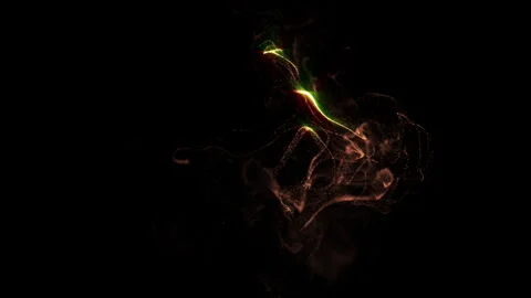 Fluid Christmas Particles Flow Explosion Element Stock Footage 320515067