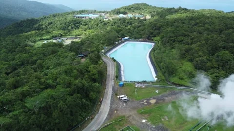 Fluid Collection and Recycling System of a Power Plant in Asia Philippines 1 Video stock 302963757