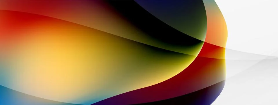 Fluid color abstract background. Liquid gradients, wave pattern. Trendy techno Stock Illustration