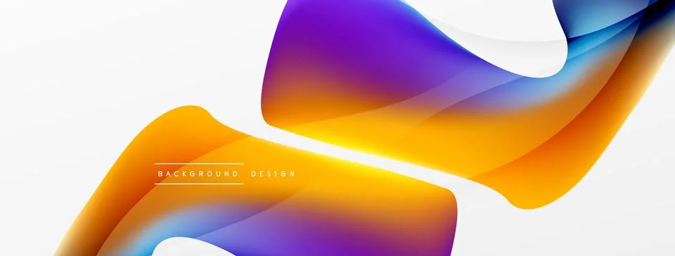 Fluid color abstract background. Liquid gradients, wave pattern. Trendy techno 스톡 일러스트