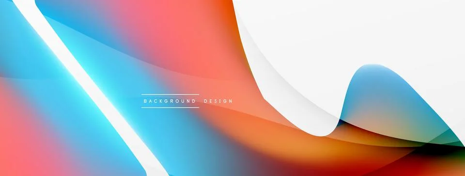 Fluid color abstract background. Liquid gradients, wave pattern. Trendy techno Stock Illustration