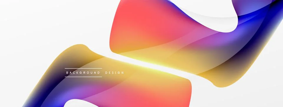 Fluid color abstract background. Liquid gradients, wave pattern. Trendy techno Illustrazione stock