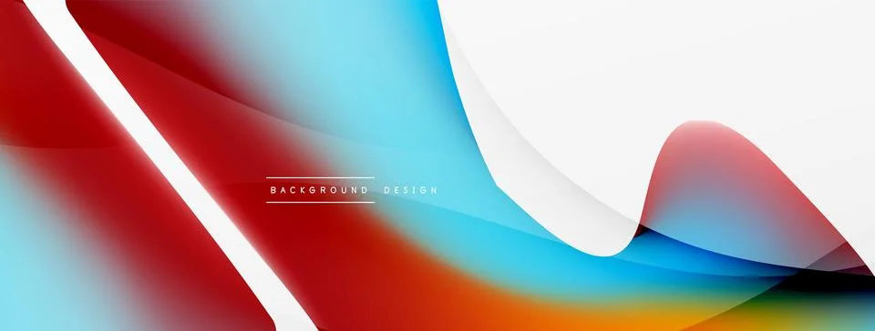 Fluid color abstract background. Liquid gradients, wave pattern. Trendy techno Illustrazione stock
