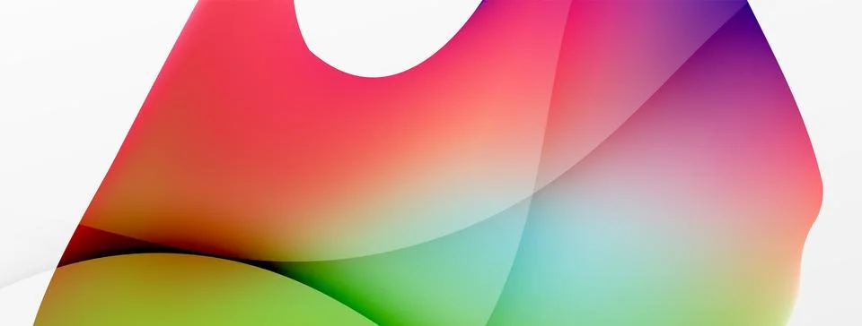 Fluid color abstract background. Liquid gradients, wave pattern. Trendy techno 스톡 일러스트