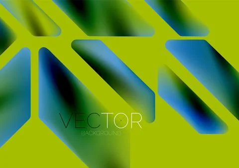 Fluid color dynamic geometric shapes abstract background. Vector illustration イラスト素材