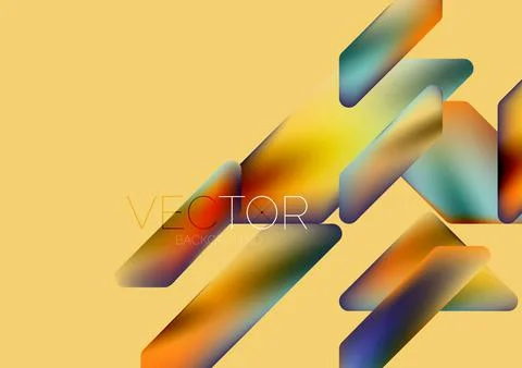 Fluid color dynamic geometric shapes abstract background. Vector illustration 스톡 일러스트