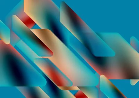 Fluid color dynamic geometric shapes abstract background. Vector illustration 스톡 일러스트