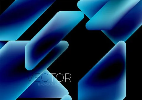 Fluid color dynamic geometric shapes abstract background. Vector illustration イラスト素材