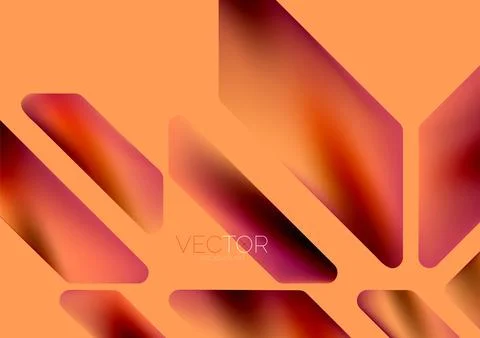 Fluid color dynamic geometric shapes abstract background. Vector illustration イラスト素材