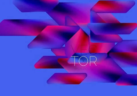 Fluid color dynamic geometric shapes abstract background. Vector illustration イラスト素材