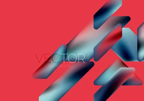 Fluid color dynamic geometric shapes abstract background. Vector illustration イラスト素材