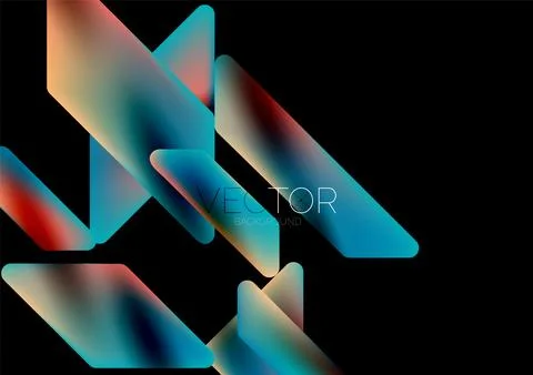 Fluid color dynamic geometric shapes abstract background. Vector illustration 스톡 일러스트
