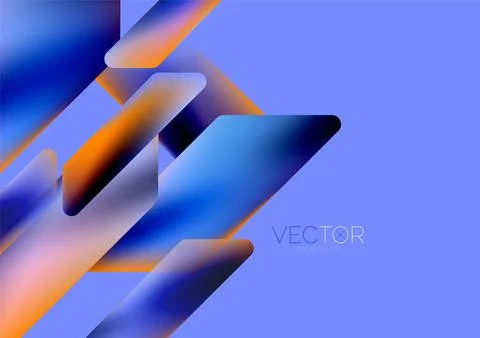 Fluid color dynamic geometric shapes abstract background. Vector illustration 스톡 일러스트