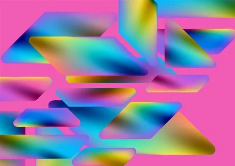 Fluid color dynamic geometric shapes abstract background. Vector illustration イラスト素材