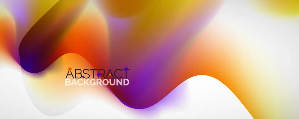 Fluid color gradient abstract background, trendy colorful wallpaper. Vector Ilustración de archivo