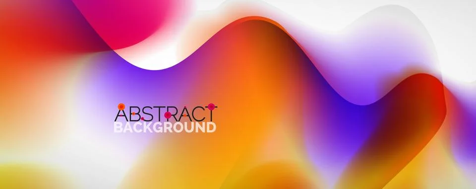 Fluid color gradient abstract background, trendy colorful wallpaper. Vector Ilustración de archivo